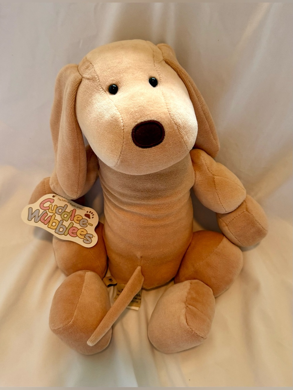 Collectible Cuddle Wubbie Plush Dog - Tan